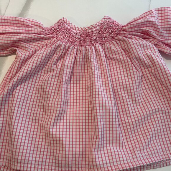 THE BEAUFORT BONNET COMPANY Toddler Girl Pink Gingham Smocked Top - Picture 5 of 5